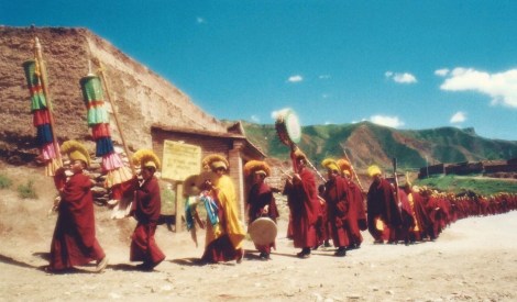 Monastère de bonnets jaunes, Amdo (août 2004)